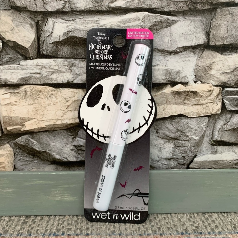 Nightmare Before Christmas Wet x Wild Bone Daddy Black Matte Liquid Eyeliner New
